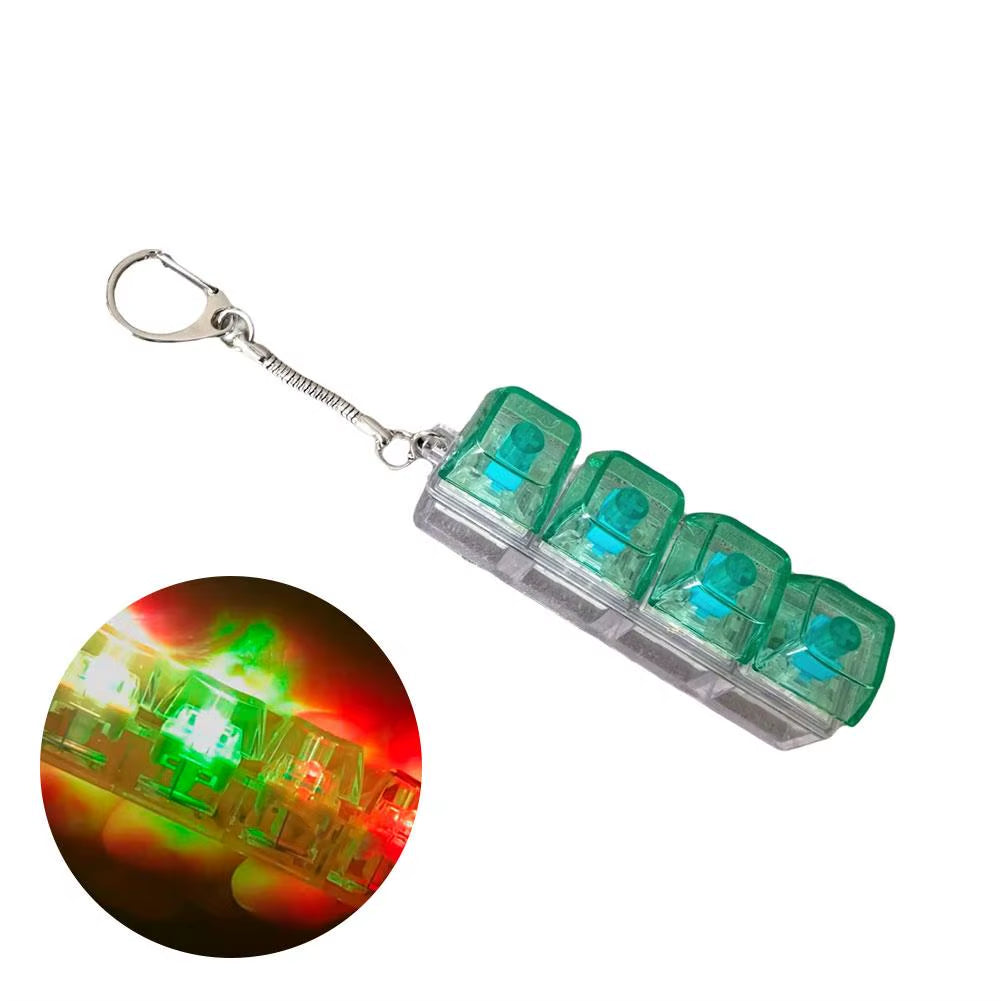 Keyboard Toy Keychain DIY Button Keycap Fidget Keychain Decompression Toys Mechanical Key Toy for Adult to Relief Pass Time